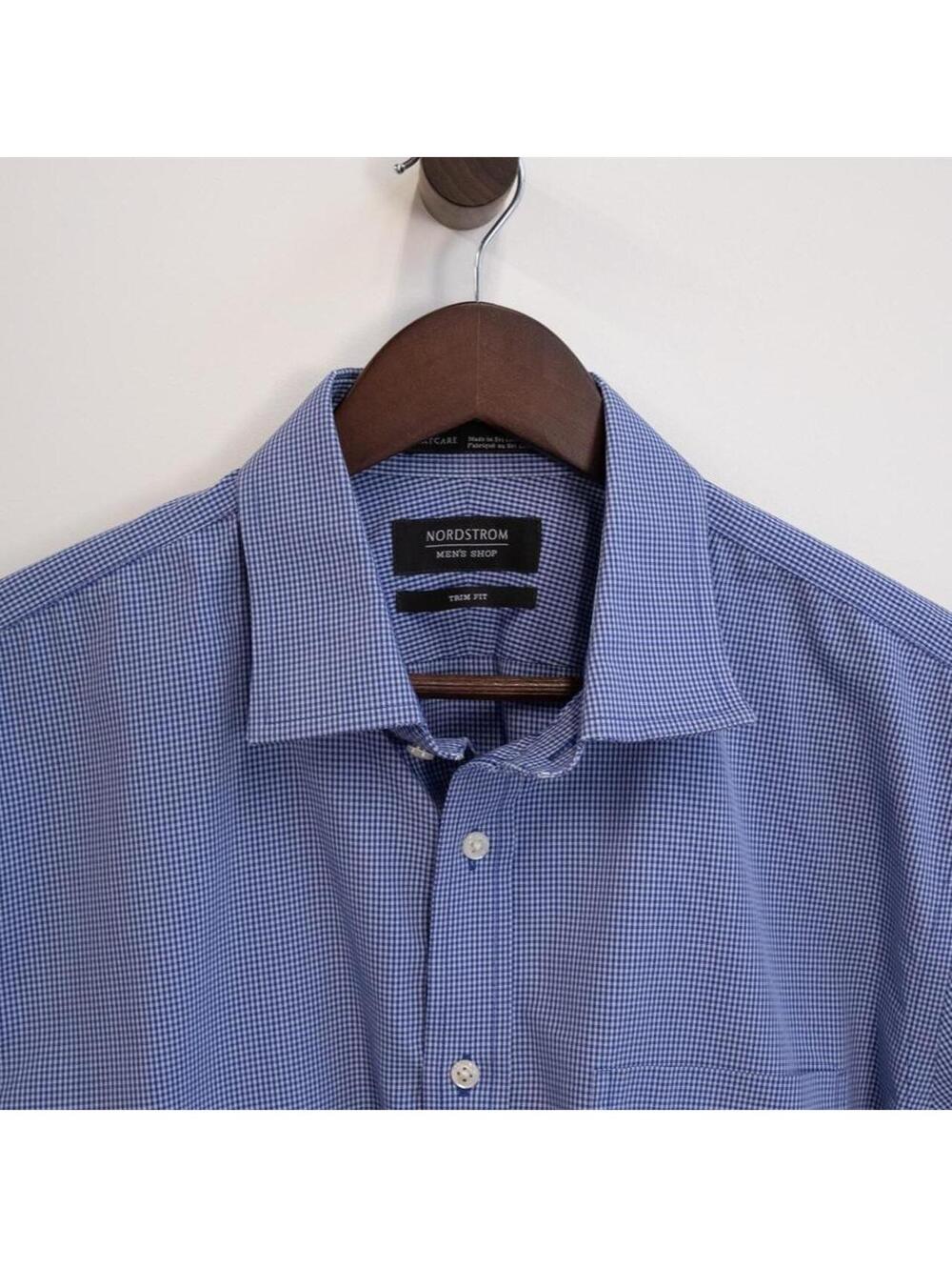 Nordstrom Men’s Shop Blue Micro Check Dress Shirt